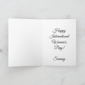 Vrouwen Bloemen Natuur Vrouwelijk Feestdagen Kaart (Binnen)