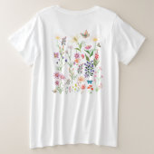 Vrouwen Bloemen T-shirt Boho Wildflower (Design achterkant)