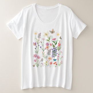 Vrouwen Bloemen T-shirt Boho Wildflower
