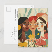 Vrouwen Bloementuin Briefkaart (Voorkant / Achterkant)