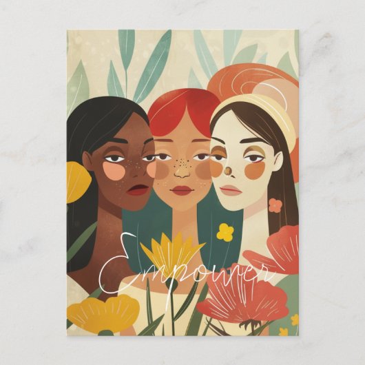 Vrouwen Bloementuin Briefkaart (Voorkant)