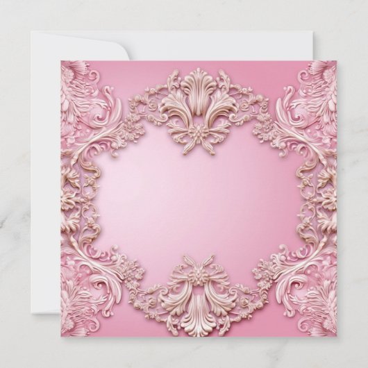 Vrouwen Blush Roze Gouden Schoen Verjaardagsfeest Kaart (Achterkant)