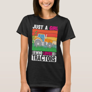 Vrouwen Boerderij Life T-shirt Meisje Loves Tracto