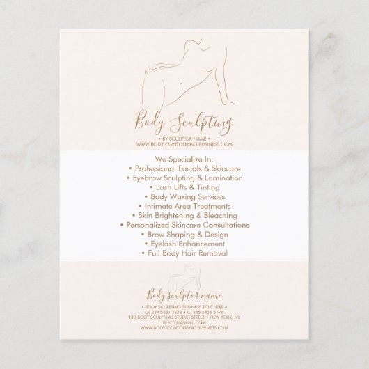 Vrouwen Boetseren Massage Lichaamscontouring Flyer (Voorkant)