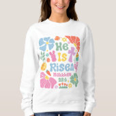 Vrouwen Boho Floral Christelijk Pasen Trui (Voorkant)