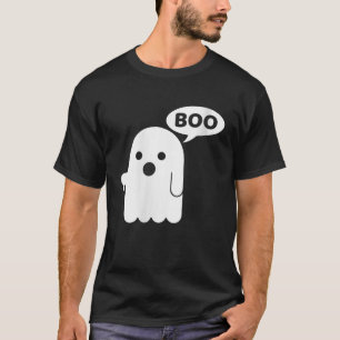 Vrouwen boo geest duimen neer grappige VNeck T-shirt