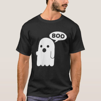 Vrouwen boo geest duimen neer grappige VNeck T-shirt