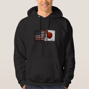 Vrouwen Boogschieten Usa Japan Vlag Grunge Vervall Hoodie
