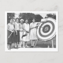  Vrouwen Boogschieten Wedstrijd 1930s Foto