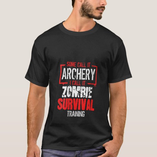 Vrouwen Boogschutter Gift Boog Jagen Zombie Surviv T-shirt (Voorkant)