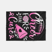 Vrouwen Borstkanker Bewustzijn Cheer voor de Cure Fleece Deken (Voorkant (Horizontaal))