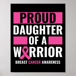Vrouwen Borstkanker Bewustzijn Shirt Dochter van Poster