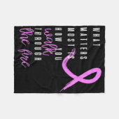 Vrouwen Borstkanker Overlevende Quote voor Borstka Fleece Deken (Voorkant (Horizontaal))