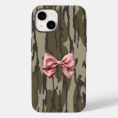 Vrouwen Bottomland Camo Schattige Roze Lint Bow Case-Mate iPhone Case (Achterkant)