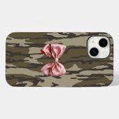 Vrouwen Bottomland Camo Schattige Roze Lint Bow Case-Mate iPhone Case (Achterkant (horizontaal))