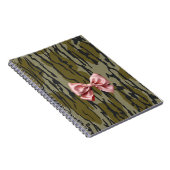 Vrouwen Bottomland Camo Schattige Roze Lint Bow Notitieboek (Rechterzijde)