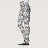 Vrouwen Bourgogne/Black Aztec Leggings (Links)
