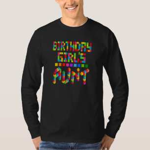 Vrouwen Bouwen Brick Block Tante van Verjaardags M T-shirt