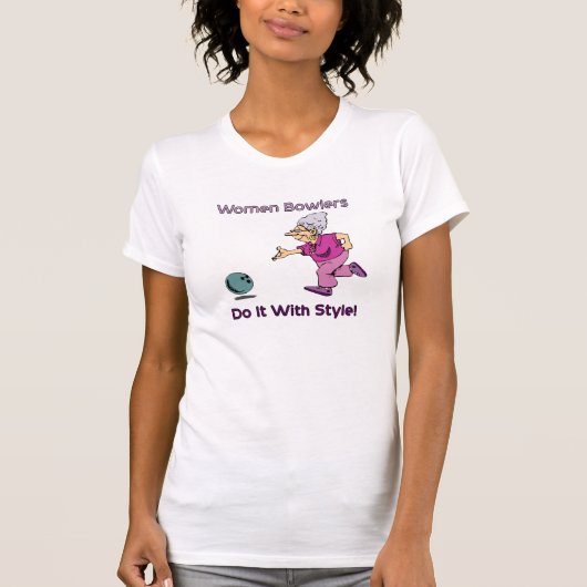Vrouwen Bowlers T-shirt (Voorkant)