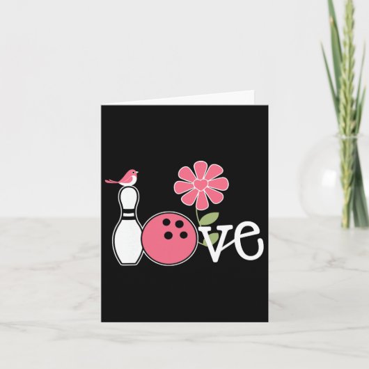  Vrouwen Bowling Design Meisjes Liefde Team Bowli Kaart (Voorkant)