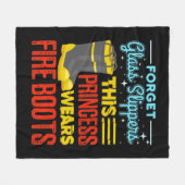 Vrouwen brandweermannen Deze prinses draagt brandl Fleece Deken (Voorkant (Horizontaal))