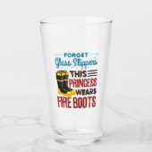 Vrouwen brandweermannen Deze prinses draagt brandl Glas (Voorkant)