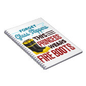 Vrouwen brandweermannen Deze prinses draagt brandl Notitieboek (Rechterzijde)