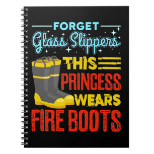 Vrouwen brandweermannen Deze prinses draagt brandl Notitieboek