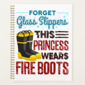 Vrouwen brandweermannen Deze prinses draagt brandl Planner (Voorkant)