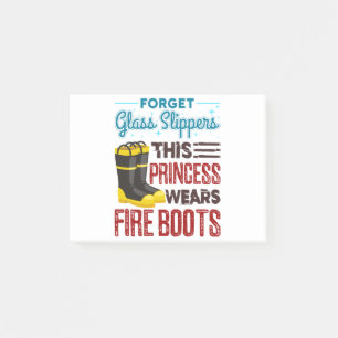 Vrouwen brandweermannen Deze prinses draagt brandl Post-it® Notes