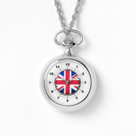 Vrouwen Britse vlag Wraparound Silver Watch Horloge