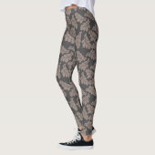 Vrouwen Brown Leaf Leggings (Links)