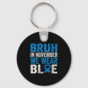 Vrouwen Bruh in november Draag we Blue Diabetes Aw Sleutelhanger