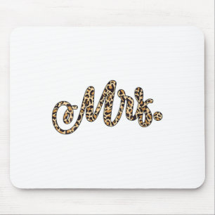 Vrouwen Bruid Bruidegom Mevrouw Leopard Print Wedd Muismat