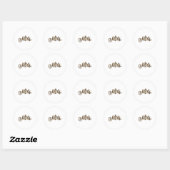 Vrouwen Bruid Bruidegom Mevrouw Leopard Print Wedd Ronde Sticker (Vel)