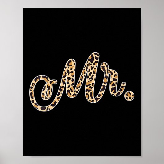 Vrouwen Bruid Bruidegom Mr. Leopard Print Wedding  (Voorkant)