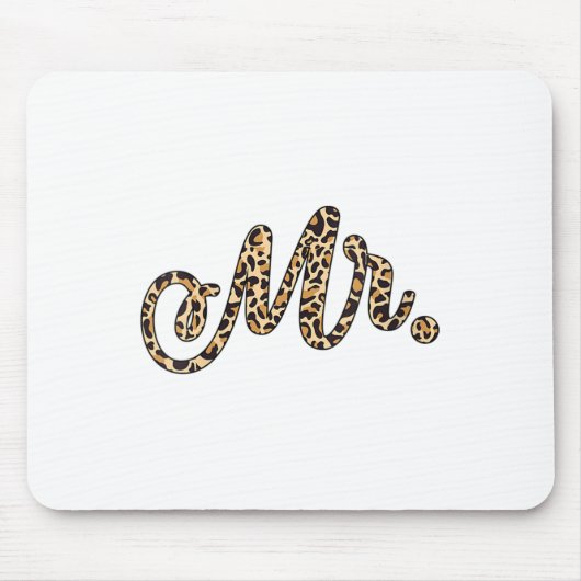 Vrouwen Bruid Bruidegom Mr. Leopard Print Wedding  Muismat (Voorkant)