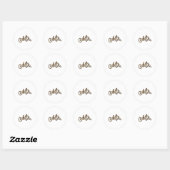 Vrouwen Bruid Bruidegom Mr. Leopard Print Wedding  Ronde Sticker (Vel)