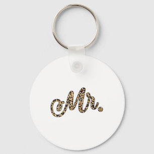 Vrouwen Bruid Bruidegom Mr. Leopard Print Wedding  Sleutelhanger