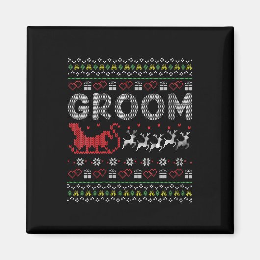 Vrouwen bruidegom bruid Kerstmis lelijke matching Magneet (Voorkant)