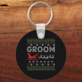 Vrouwen bruidegom bruid Kerstmis lelijke matching Sleutelhanger (Voorkant)