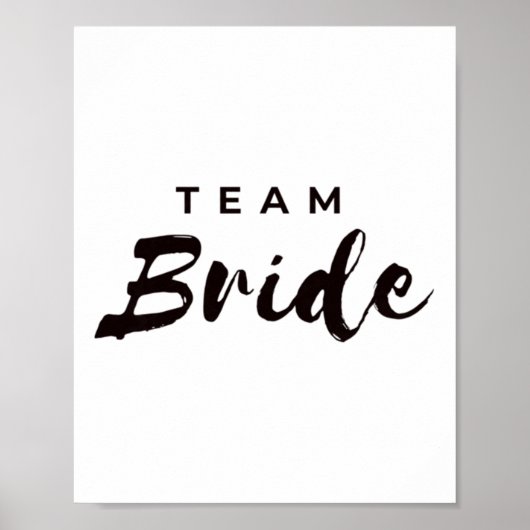 Vrouwen Bruids Party Team Bruid Team Bruidegom Pre Poster (Voorkant)