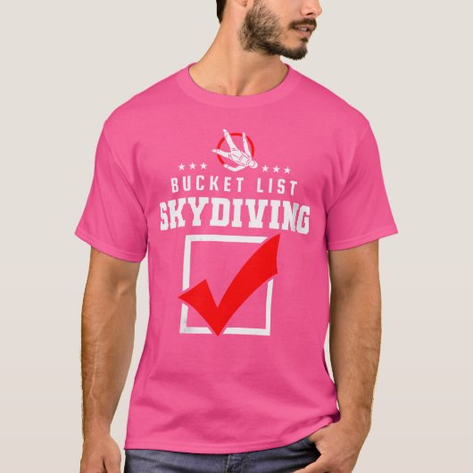 Vrouwen Bucket List Skydiving T-shirt (Voorkant)
