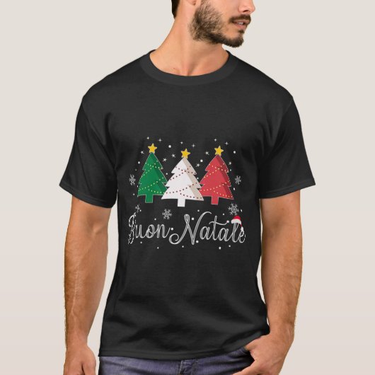 Vrouwen Buon Natale Italiaanse Kerstboom - Kerstmi T-shirt (Voorkant)