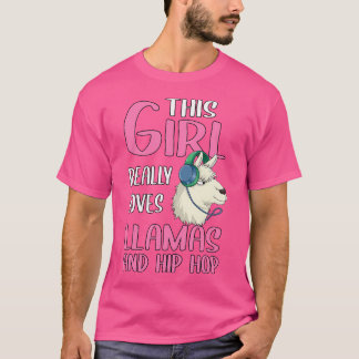 Vrouwen cadeau Dit meisje houdt echt van lama's en T-shirt