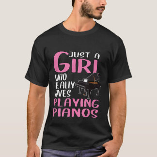 Vrouwen cadeau gewoon een meisje die echt houdt va t-shirt