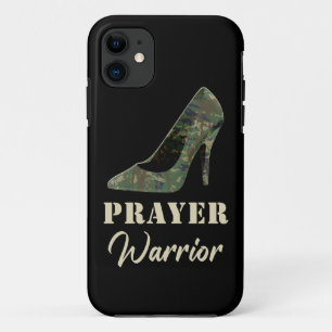 Vrouwen Camo Heels Prayer Warrior Faith Christelij Case-Mate iPhone Case