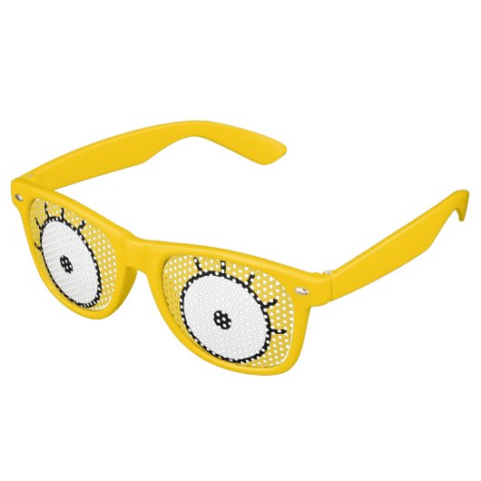 Vrouwen Cartoon Wimpers Zonnebril (geel) (Gekanteld)
