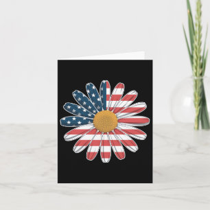 Vrouwen Casual bloem Amerikaanse vlag sterren en s Kaart