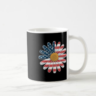 Vrouwen Casual bloem Amerikaanse vlag sterren en s Koffiemok